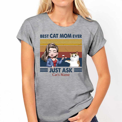 Best Cat Mom Ever - Personalized T-shirt and Hoodie