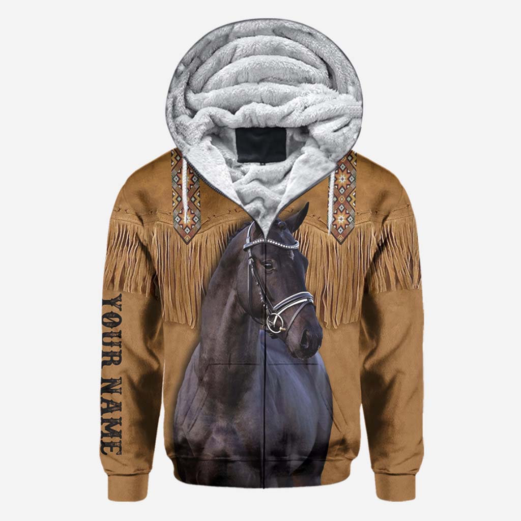 Western Horse Couple Hoodie - Personalized All Over T-shirt and Hoodie