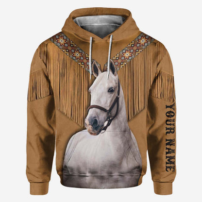 Western Horse Couple Hoodie - Personalized All Over T-shirt and Hoodie