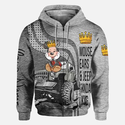 King And Queen - Personalized Couple Car All Over T-shirt and Hoodie