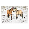 God Knew My Heart - Personalized Couple Horse Canvas And Poster