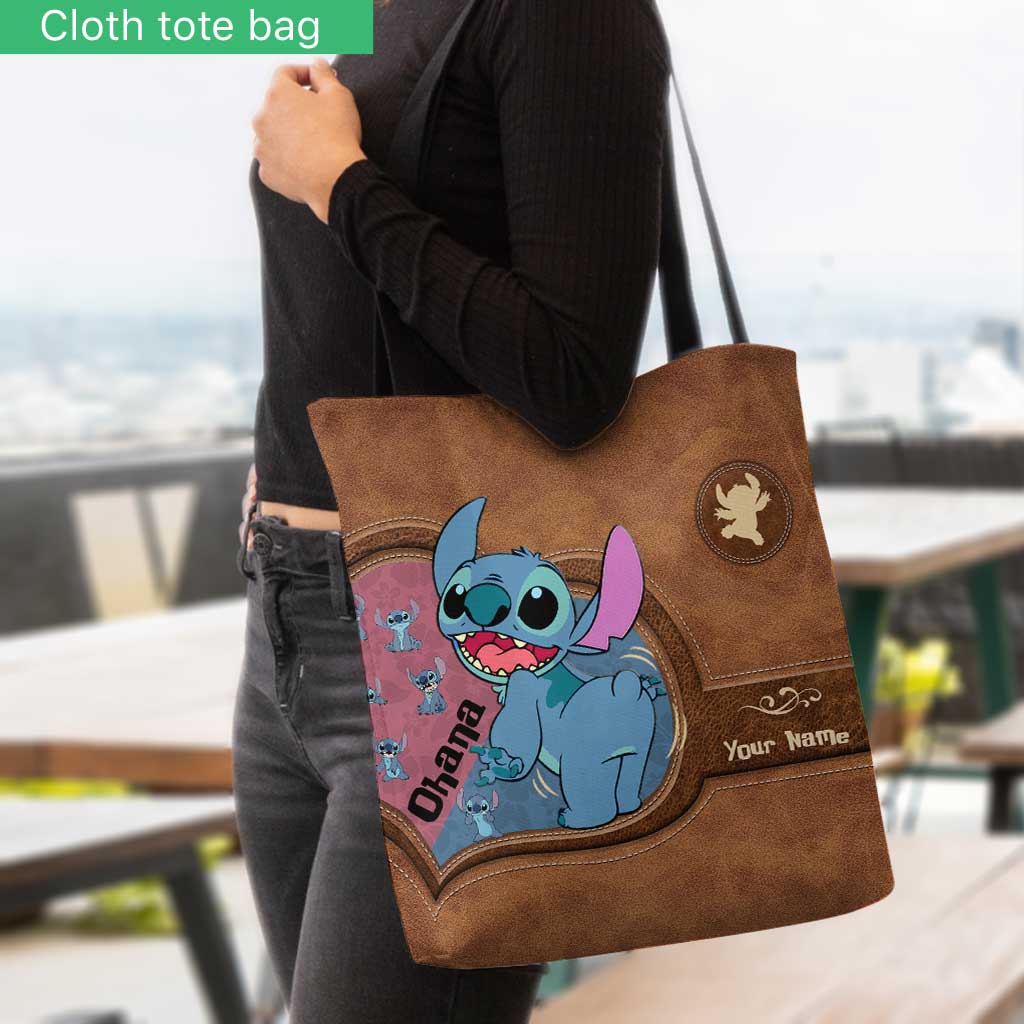 Ohana Pink Blue - Personalized Tote Bag