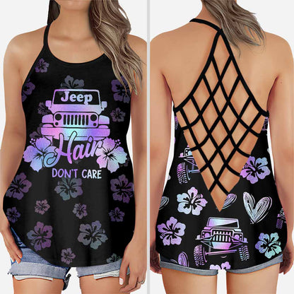 Jp Hair Don't Care - Car Cross Tank Top