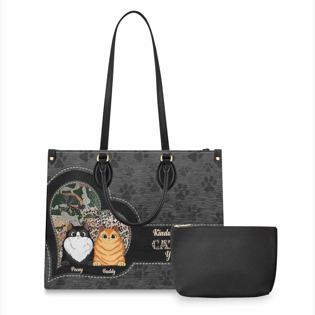 Cat Mom - Personalized Leather Handbag