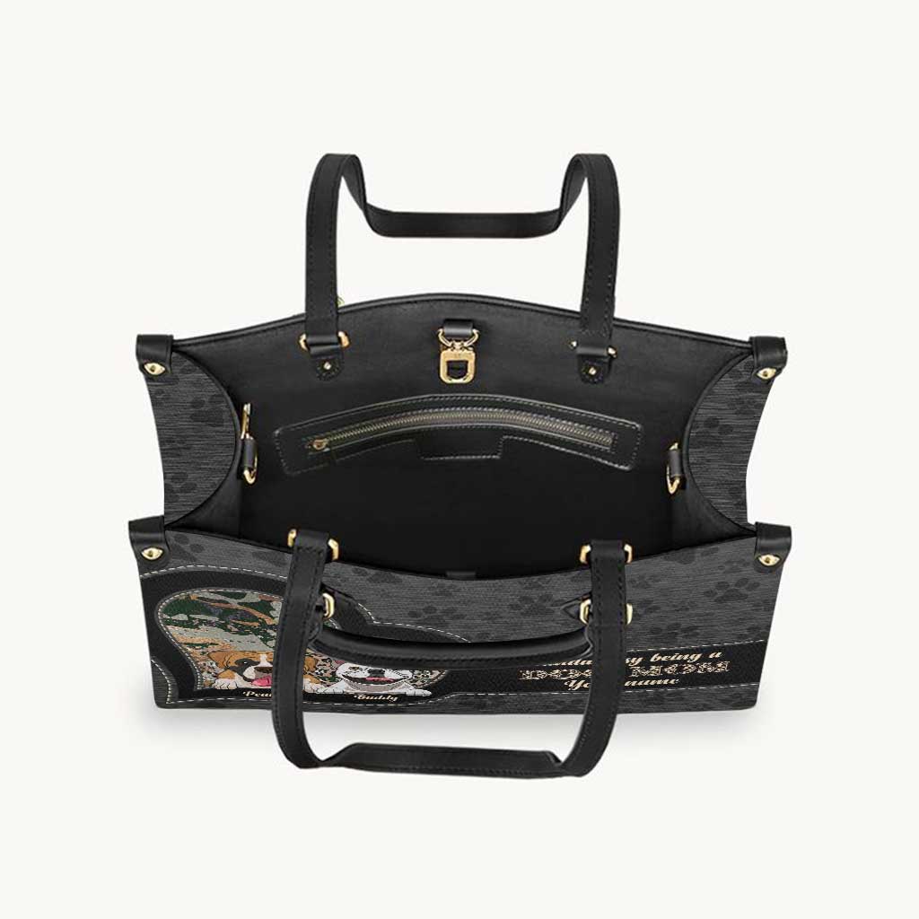 Dog Mom - Personalized Leather Handbag