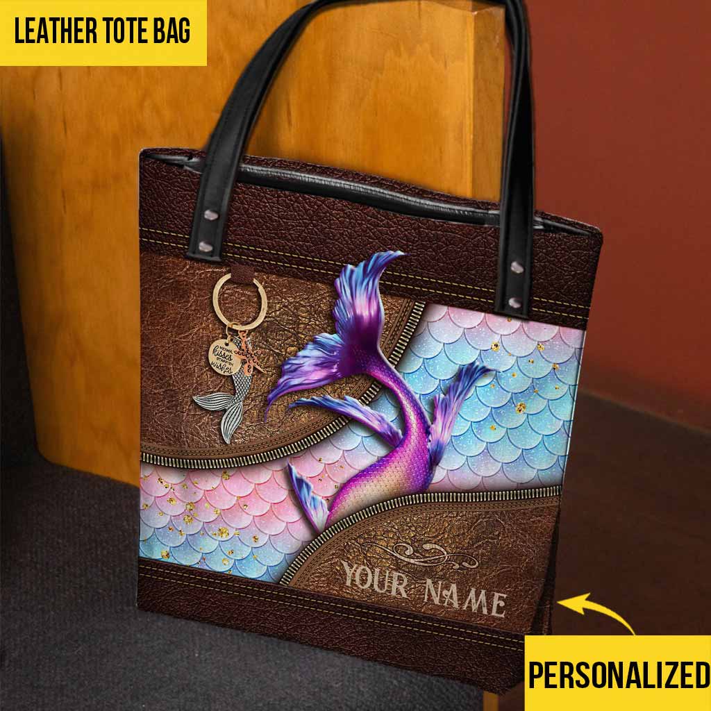 Salty Lil' Beach - Mermaid Personalized  Tote Bag