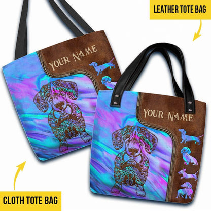 Love Dachshund Personalized  Tote Bag