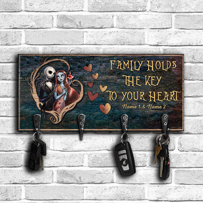 Family Holds The Key To Your Heart - Personalized Nightmare Key Rack