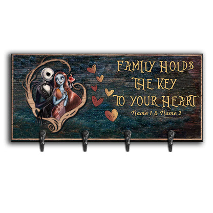 Family Holds The Key To Your Heart - Personalized Nightmare Key Rack