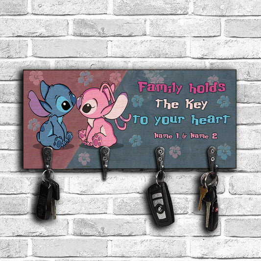 Family Holds The Key To Your Heart - Personalized Ohana Key Rack