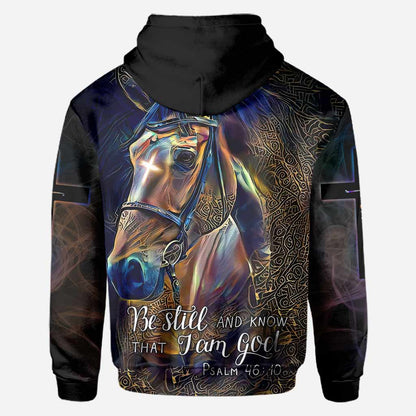 Be Still And Know That - Personalized Horse All Over T-shirt and Hoodie