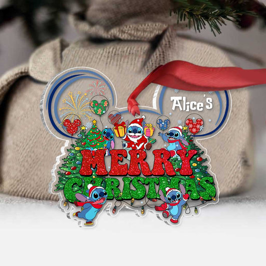 Merry Ohana - Personalized Christmas Ohana Transparent Ornament