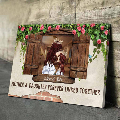 Mother & Daughters Forever Linked Together - Mother's Day Personalized Poster