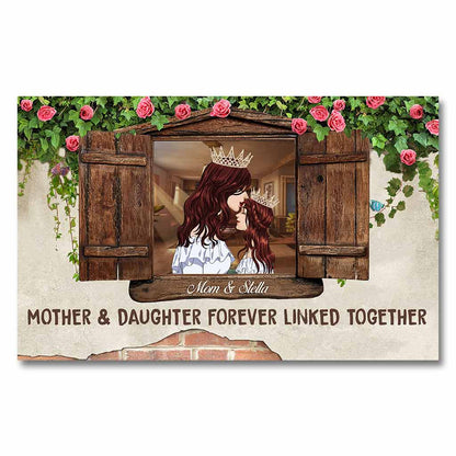 Mother & Daughters Forever Linked Together - Mother's Day Personalized Poster