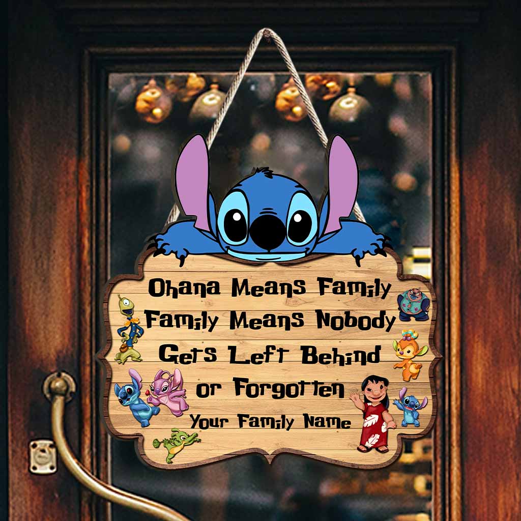 Ohana Means Family - Personalized Wood Sign