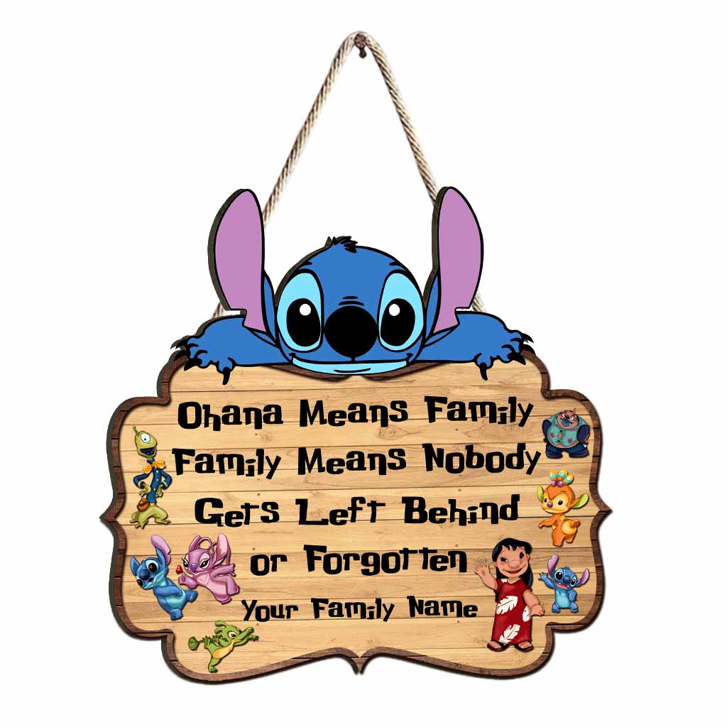 Ohana Means Family - Personalized Wood Sign