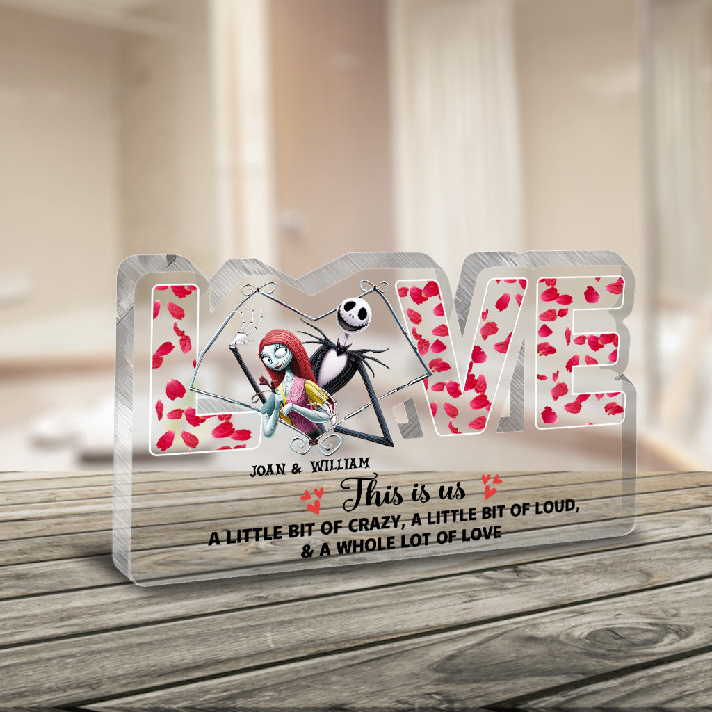 This Is Us - Personalized Couple Nightmare Custom Shaped Acrylic Plaque