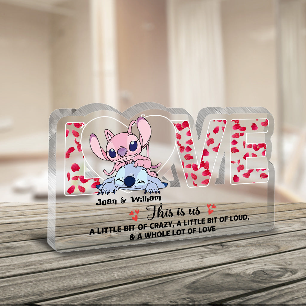 This Is Us - Personalized Couple Ohana Custom Shaped Acrylic Plaque