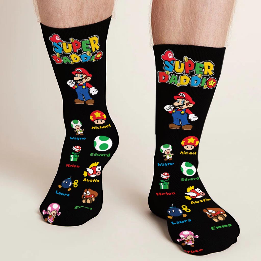 Super Daddio - Personalized Super Plumber Socks