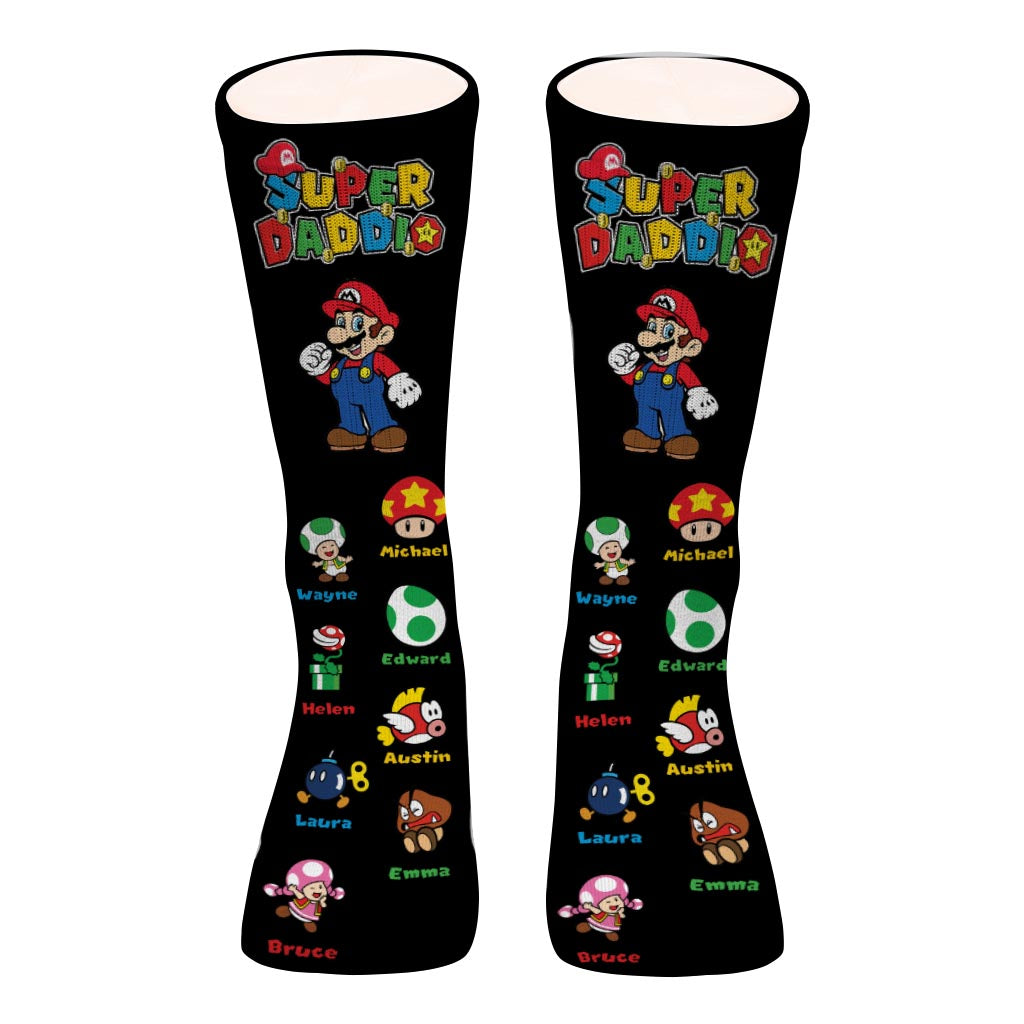 Super Daddio - Personalized Super Plumber Socks