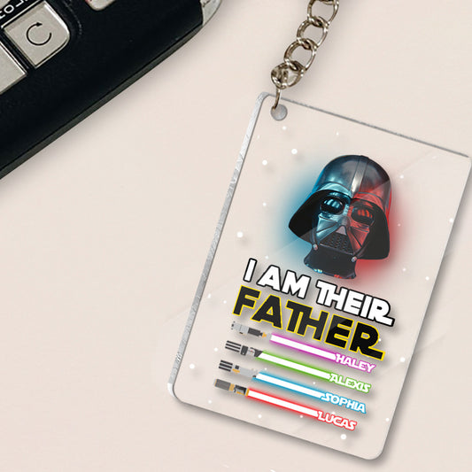 I Am Their Father - Personalized Father Transparent Keychain