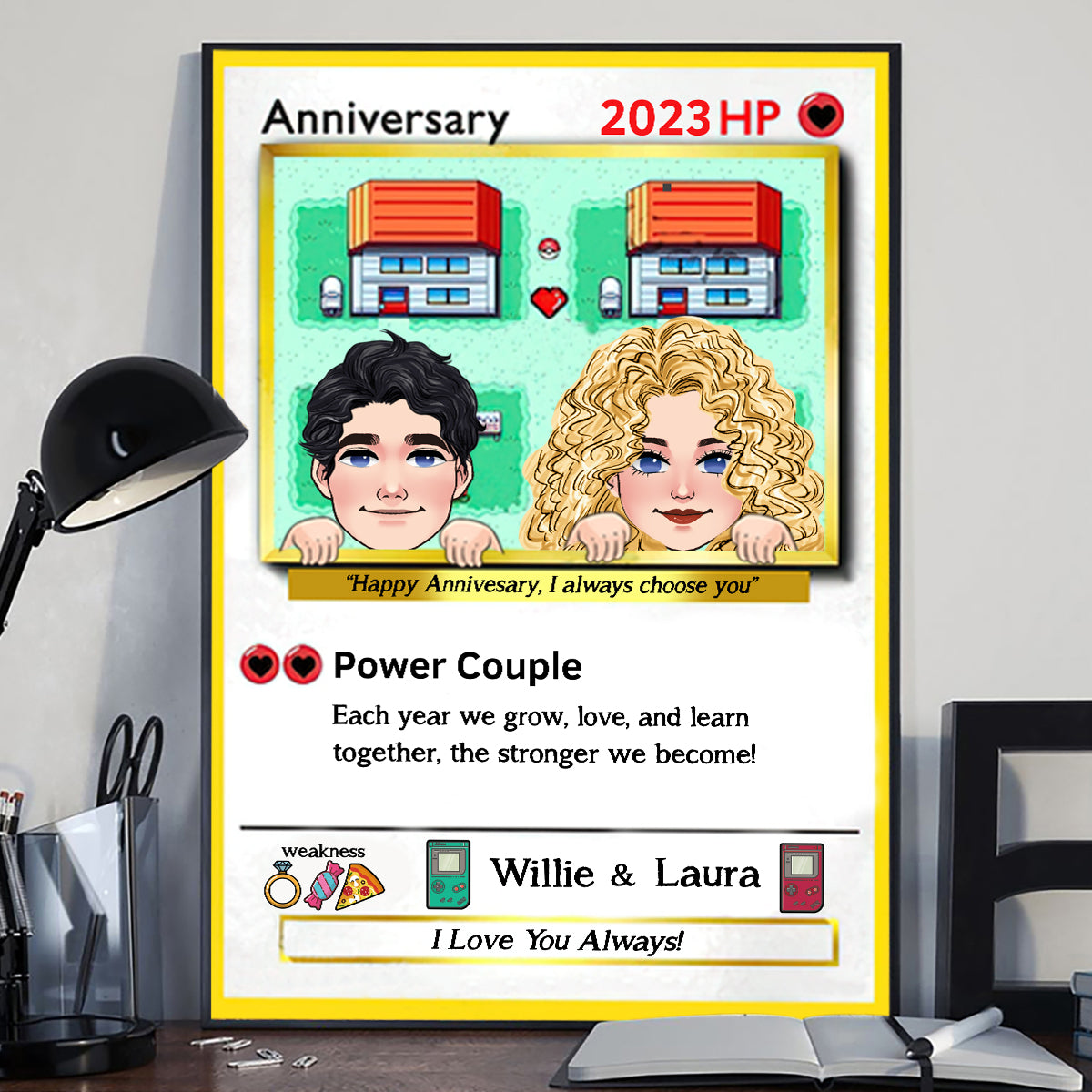 Power Couple - Personalized Monster Trainer Canvas and Poster