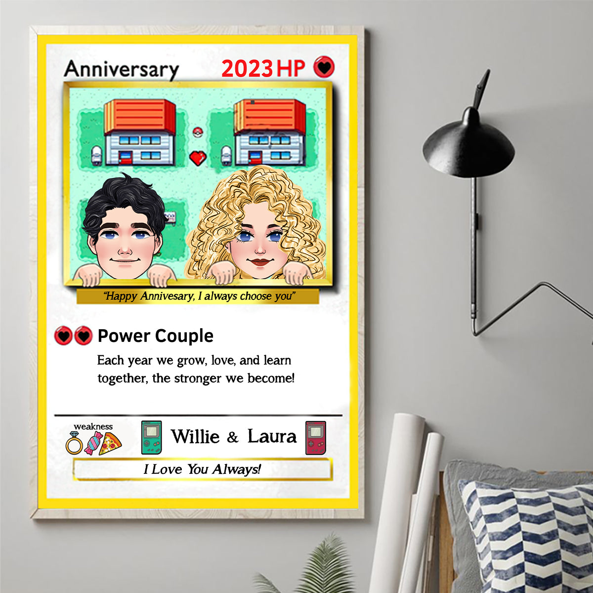 Power Couple - Personalized Monster Trainer Canvas and Poster