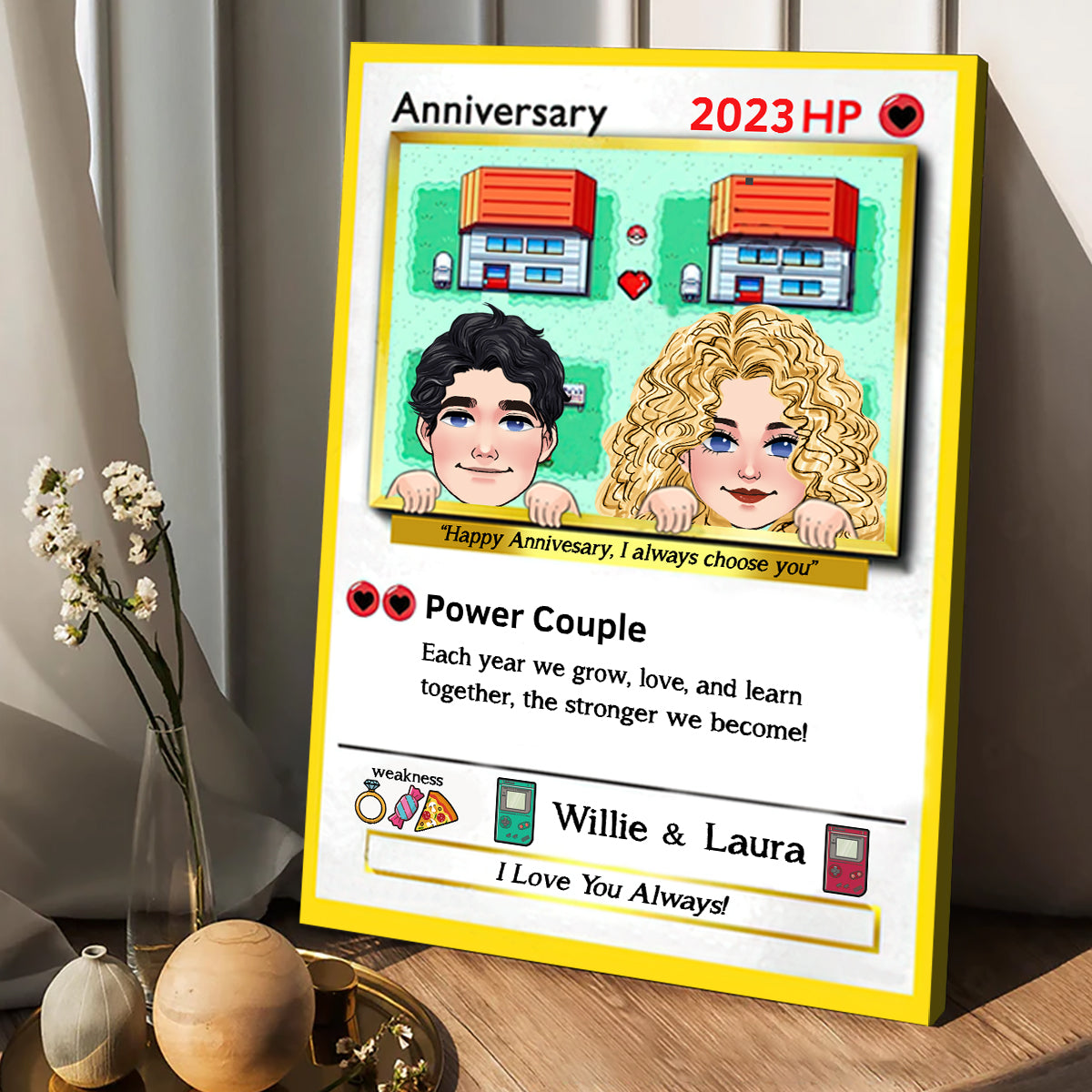 Power Couple - Personalized Monster Trainer Canvas and Poster