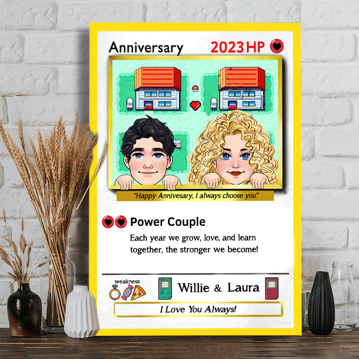 Power Couple - Personalized Monster Trainer Canvas and Poster