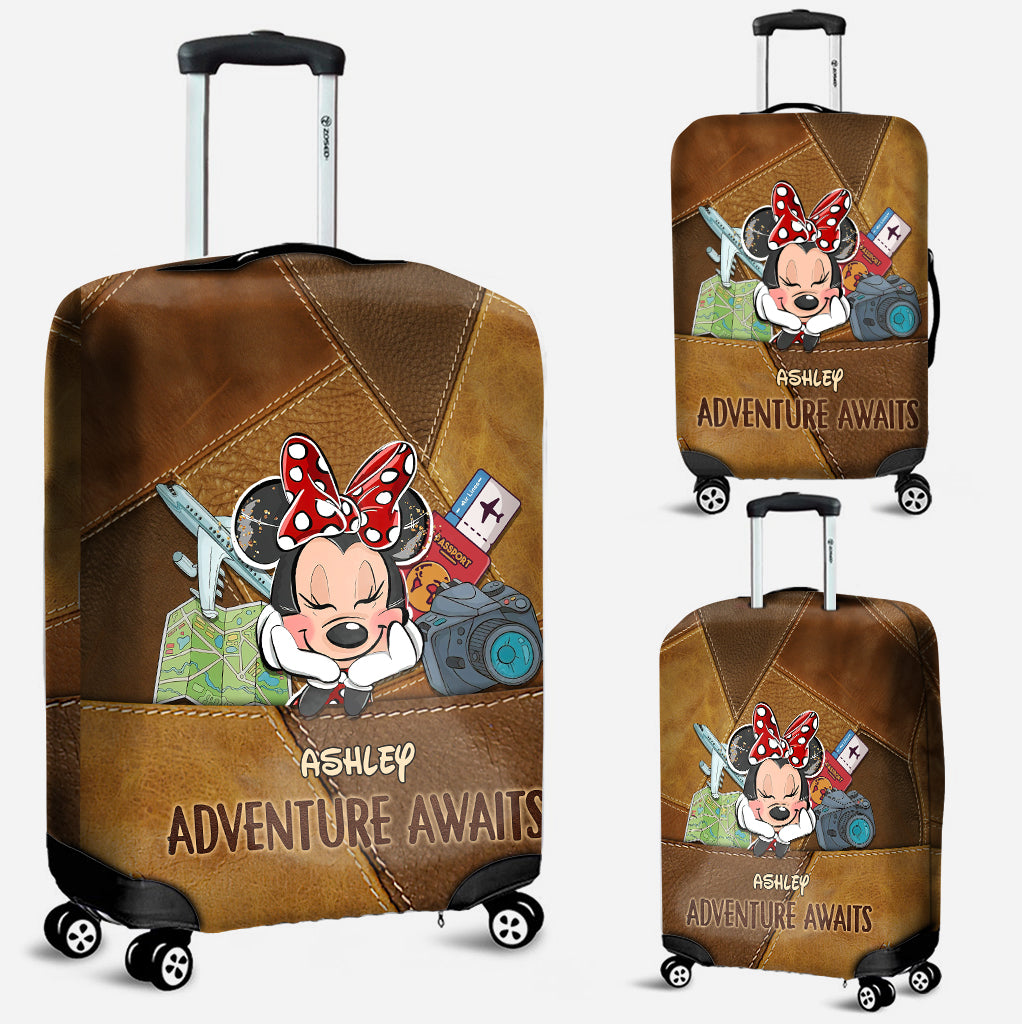 Adventure Awaits - Personalized Travelling Leather Handbag & Luggage Cover