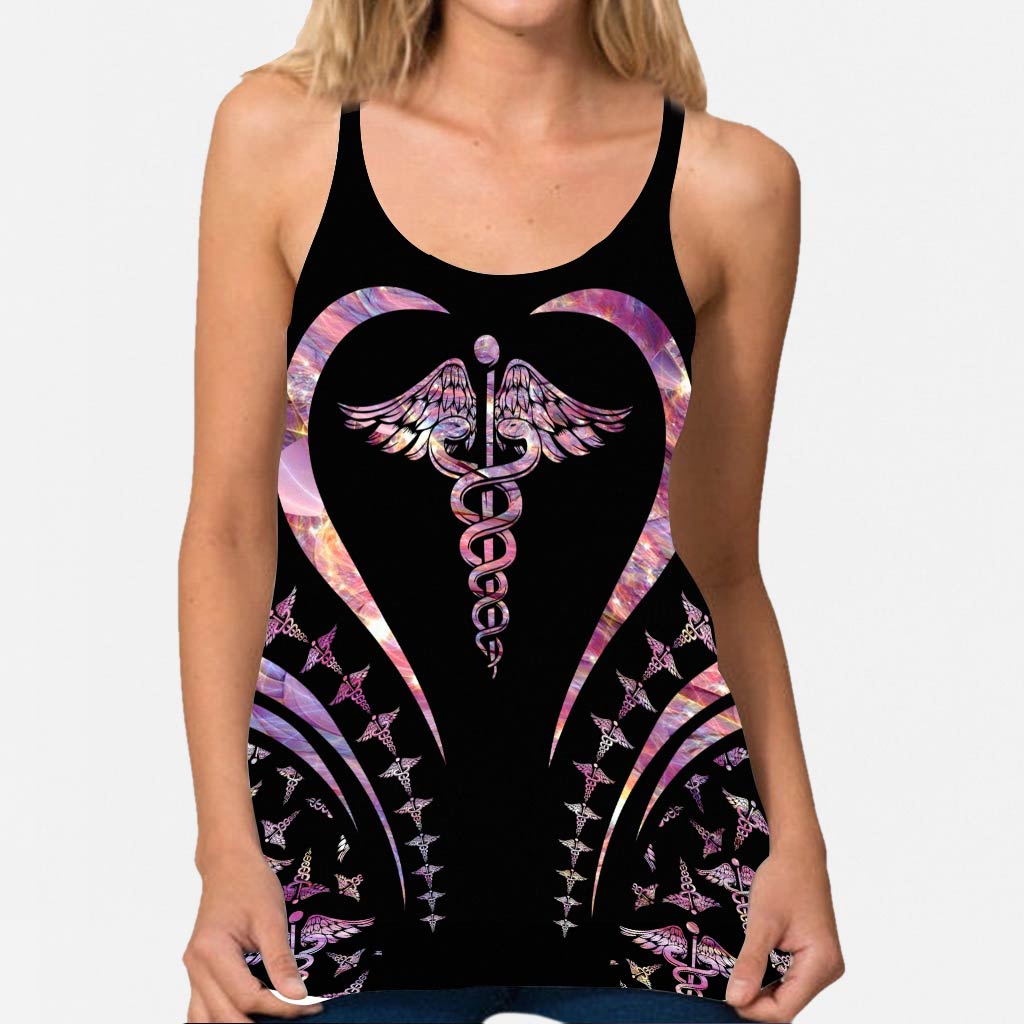 Love Nurse Life Cross Tank Top