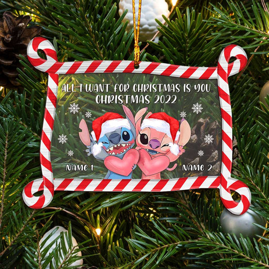 All I Want For Christmas Is You - Personalized Christmas Ohana Layers Mix Ornament