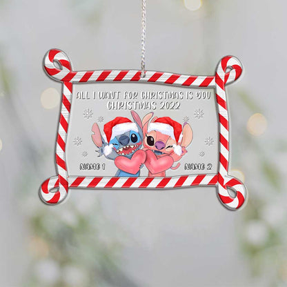 All I Want For Christmas Is You - Personalized Christmas Ohana Layers Mix Ornament