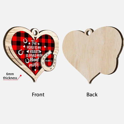 The Road To My Heart Is Paved With Hoof Prints - Personalized Horse Layered Wood Ornament