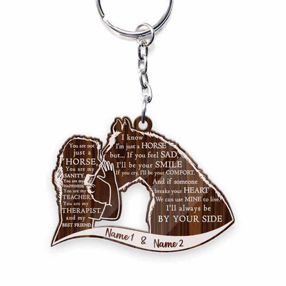 I Know I'm Just A Horse - Personalized Keychain (Printed On Both Sides)