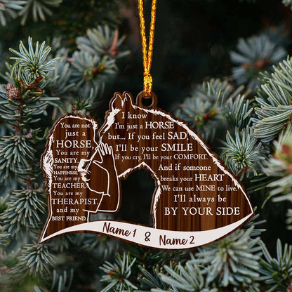 I Know I'm Just A Horse - Personalized Horse Ornament (Printed On Both Sides)