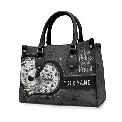 Hello Darkness Nightmare - Personalized Leather Handbag