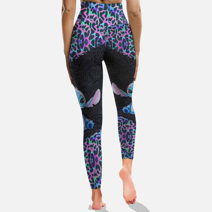 Holographic Leopard Ohana - Personalized Hoodie and Leggings