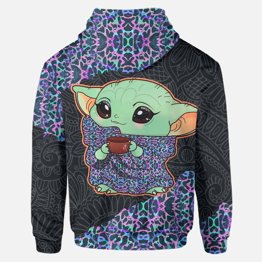 Too Cute I Am Holographic Leopard - Personalized Hoodie and Leggings