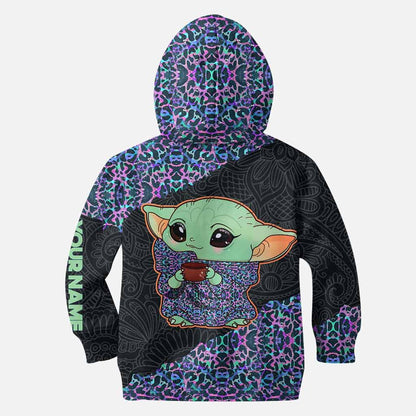 Too Cute I Am Holographic Leopard - Personalized Hoodie and Leggings