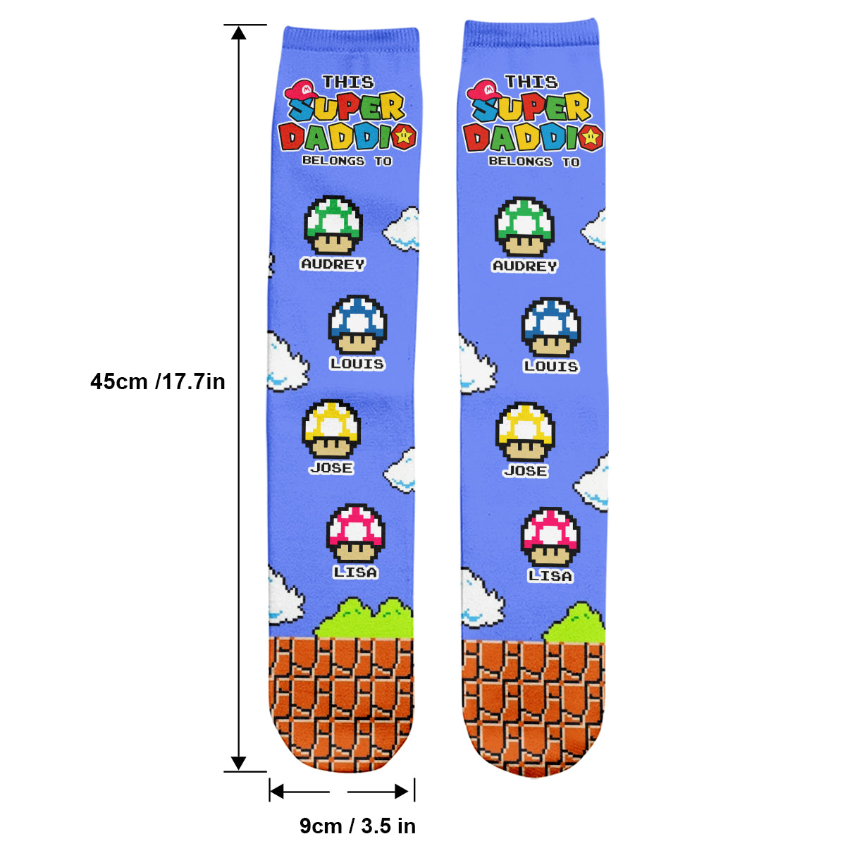 This Super Daddio Belongs To - Personalized Super Plumber Socks