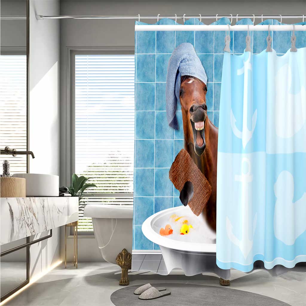 Get Naked - Horse Shower Curtain