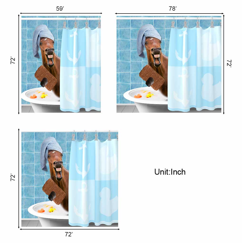 Get Naked - Horse Shower Curtain