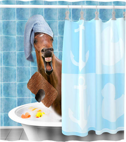 Get Naked - Horse Shower Curtain