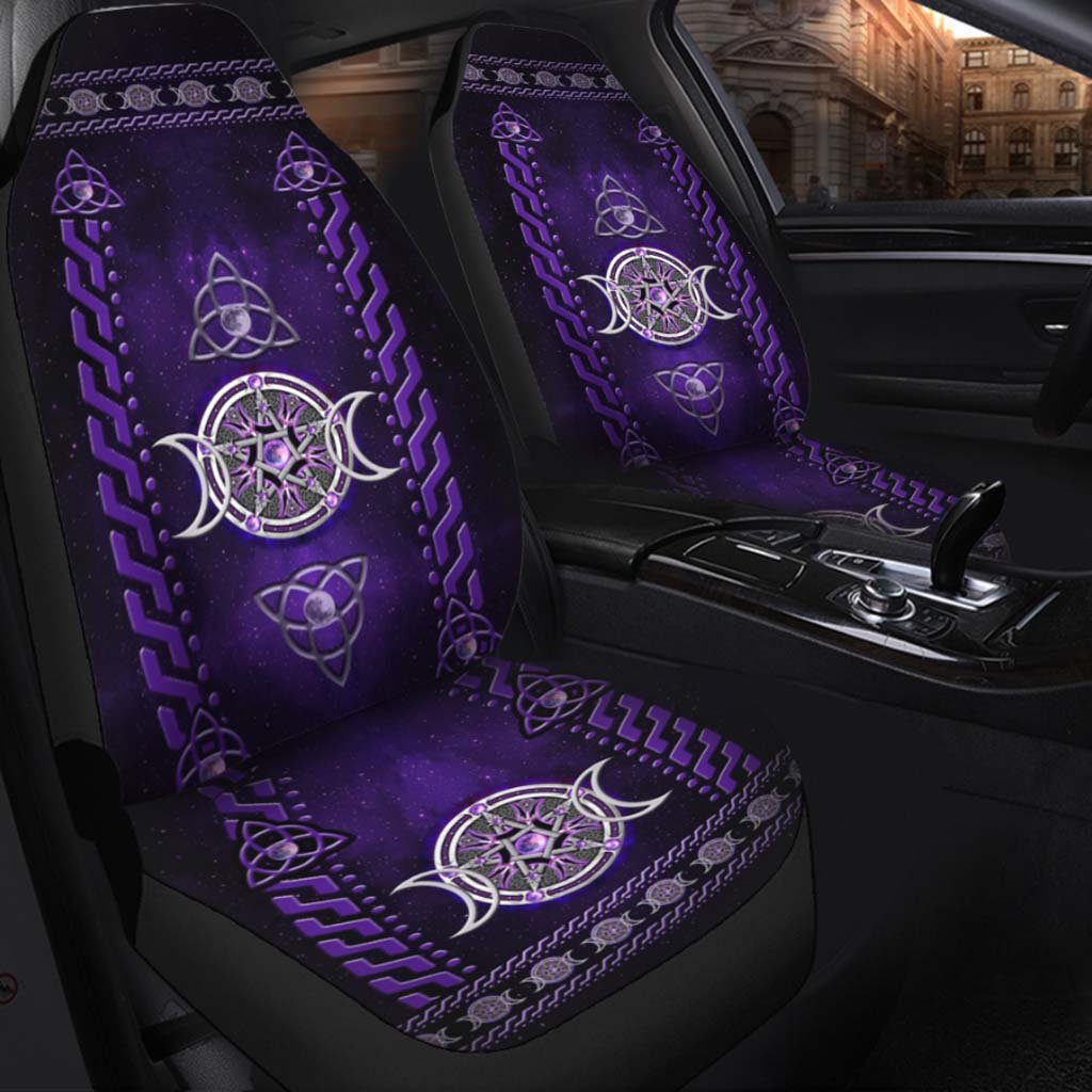 Salty Lil' Witch Purple Triple Moon Seat Covers