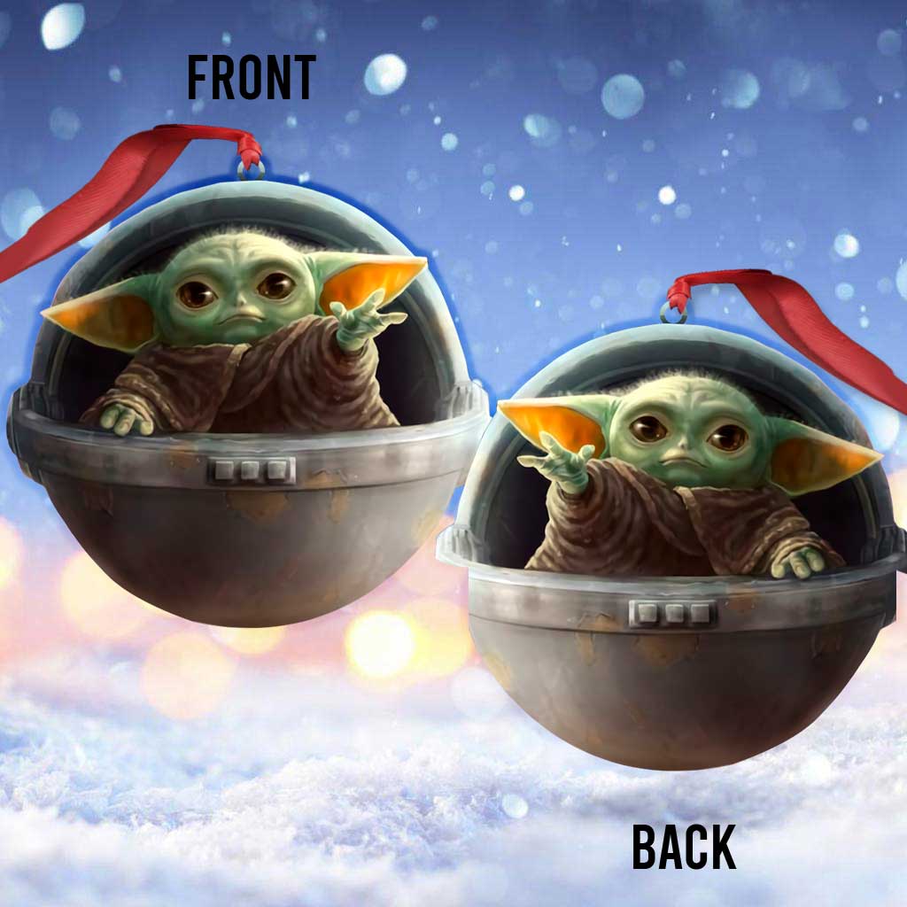 Touch My Hand - Christmas The Force Ornament (Printed On Both Sides)