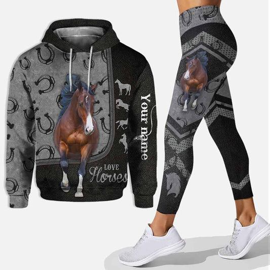 Love Horses - Personalized Hoodie and Leggings