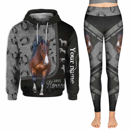 Love Horses - Personalized Hoodie and Leggings