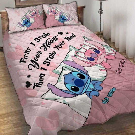 First I Stole Your Heart - Personalized Ohana Quilt Set