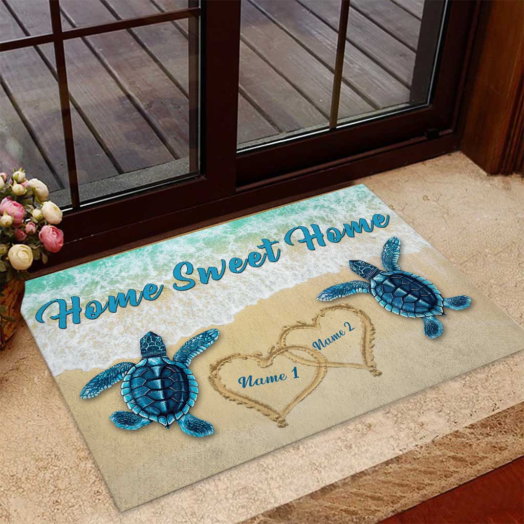 Home Sweet Home - Personalized Turtle Doormat